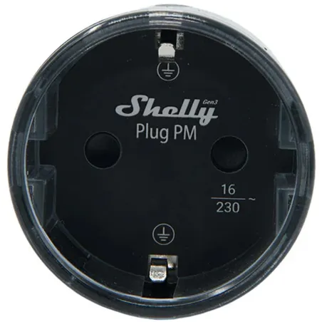 Shelly Plug PM Gen3 Matter 13A smart socket, black
